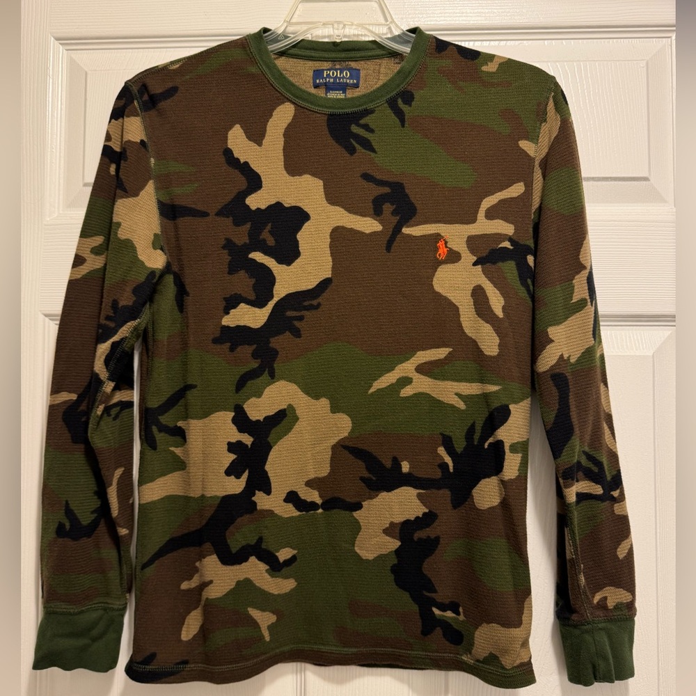 Polo Ralph Lauren Camo Waffle Knit Long Sleeve